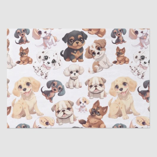 かわいい子犬 薄葉紙 (正面)