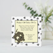 かわいい子犬（骨付き） 招待状 (スタンド正面)