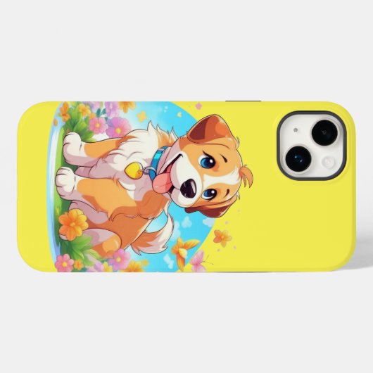 かわいい子犬 Case-Mate iPhoneケース (裏面 (横))