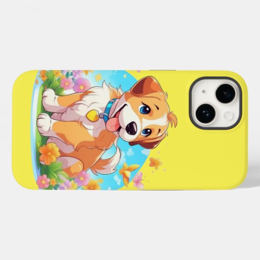 かわいい子犬 Case-Mate iPhoneケース (裏面 (横))