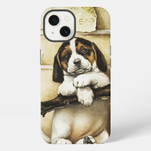 かわいい子犬  iPhoneケース (裏面)
