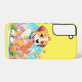 かわいい子犬 SAMSUNG GALAXYケース (裏面横)