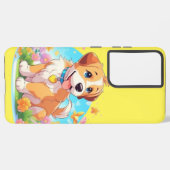 かわいい子犬 SAMSUNG GALAXYケース (裏面横)