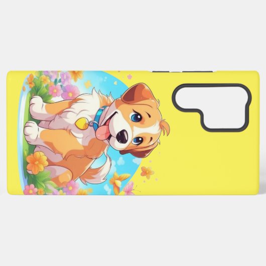 かわいい子犬 SAMSUNG GALAXYケース (裏面横)