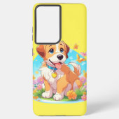 かわいい子犬 SAMSUNG GALAXYケース (裏面)