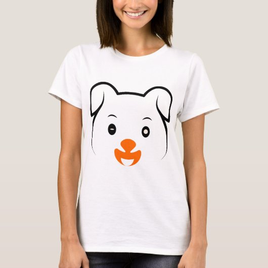かわいい子犬 Tシャツ (正面)