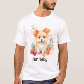 かわいい子犬 Tシャツ (正面)