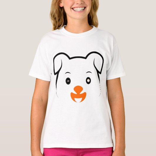かわいい子犬 Tシャツ (正面)