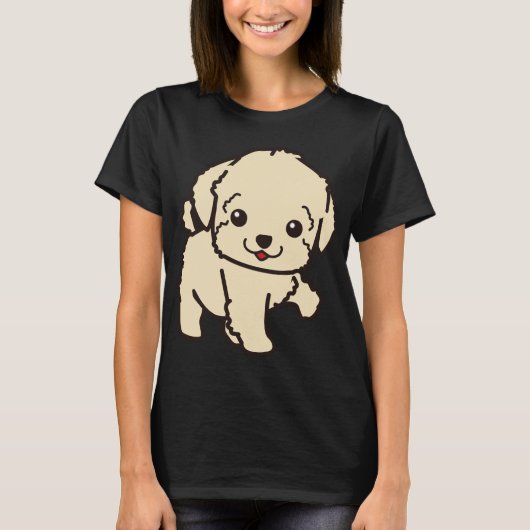 かわいい子犬 Tシャツ (正面)