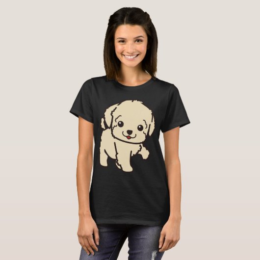 かわいい子犬 Tシャツ (正面フル)