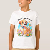かわいい子犬 Tシャツ (正面)