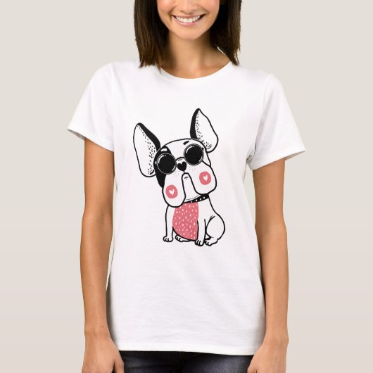 かわいい子犬 Tシャツ (正面)
