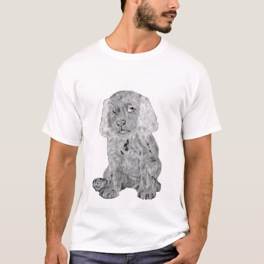 かわいい子犬 Tシャツ (正面)