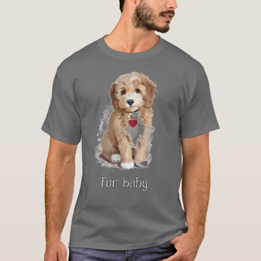 かわいい子犬 Tシャツ (正面)