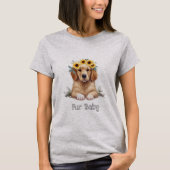 かわいい子犬 Tシャツ (正面)