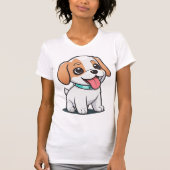 かわいい子犬 Tシャツ (正面)