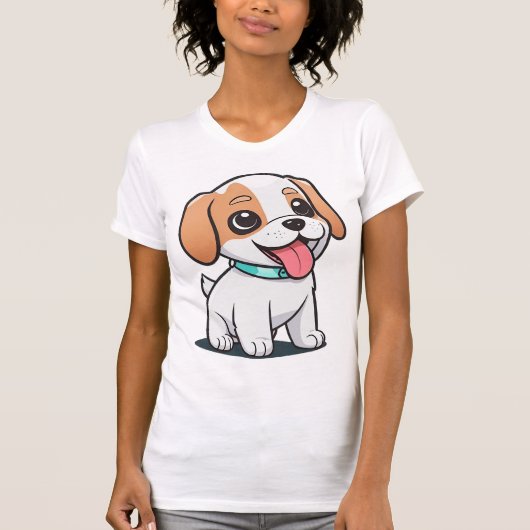 かわいい子犬 Tシャツ (正面)