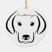 かわいい子犬FaceThunder_Cove セラミックオーナメント (正面)