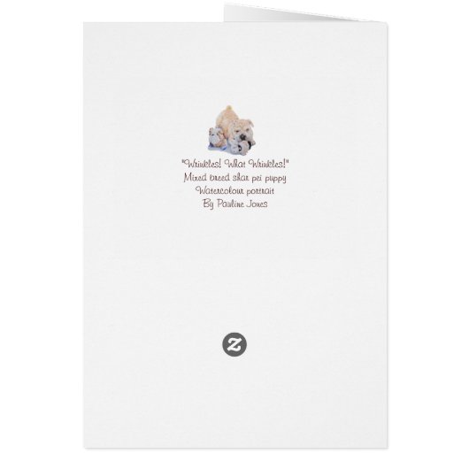 かわいい子犬shar pei犬とテディ70おもしろいth (裏面)