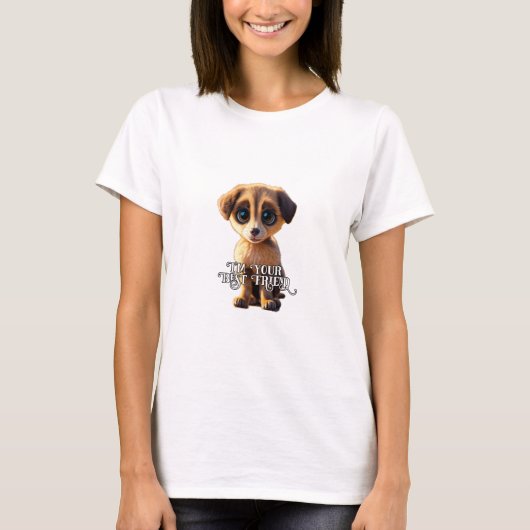 かわいい子犬Tシャツ Tシャツ (正面)