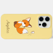 かわいい子狐が蝶を見つめる Case-Mate iPhoneケース (裏面 (横))