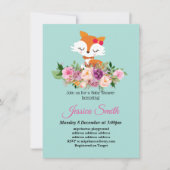 かわいい子狐のベビーシャワー招待状 招待状 (正面)