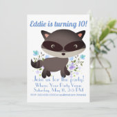 かわいい子狸の花の誕生日 招待状 (スタンド正面)