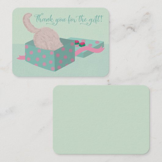 かわいい子猫ありがとう ノートカード (正面/裏面)