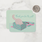 かわいい子猫ありがとう ノートカード (正面/裏面インサイチュ)