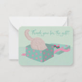 かわいい子猫ありがとう ノートカード (正面)