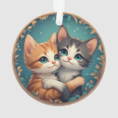 かわいい子猫がハグ オーナメント (裏面)