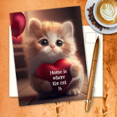 かわいい子猫が新しいアドレスを移動 案内ポストカード