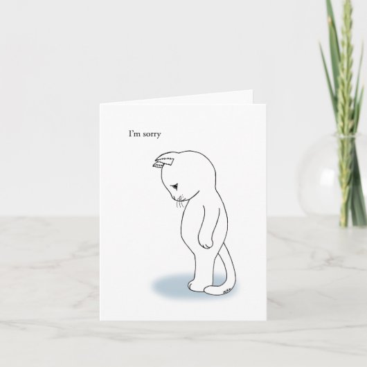 かわいい子猫ごめんごめんごめんね カード (正面)