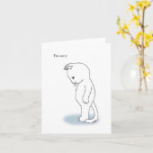 かわいい子猫ごめんごめんごめんね カード (黄色い花)