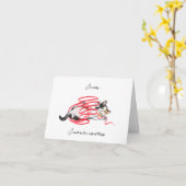 かわいい子猫すいません空白のグリーティングカード カード (黄色い花)