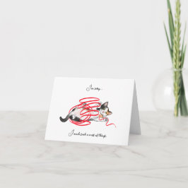 かわいい子猫すいません空白のグリーティングカード カード