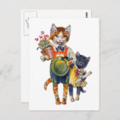 かわいい子猫たちにプレゼント ポストカード (正面/裏面)