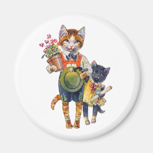 かわいい子猫たちにプレゼント マグネット (正面)