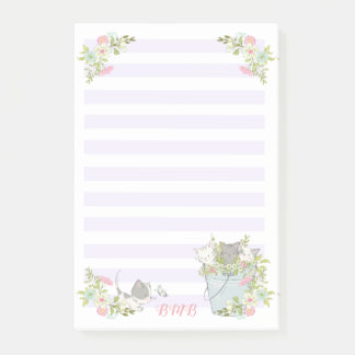 かわいい子猫たちをバケツに入れて ポストイット