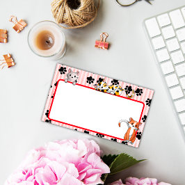 かわいい子猫たち爪付き赤10" x 6" ポストイット