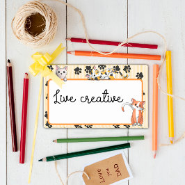 かわいい子猫たち10" x 6"ポスト付きの黄色 ポストイット