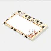 かわいい子猫たち10" x 6"ポスト付きの黄色 ポストイット (アングル)