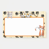 かわいい子猫たち10" x 6"ポスト付きの黄色 ポストイット (正面)