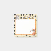 かわいい子猫たち3" x 3"と歩く黄色 ポストイット (正面)