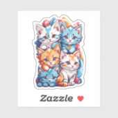 かわいい子猫たち シール (シート)