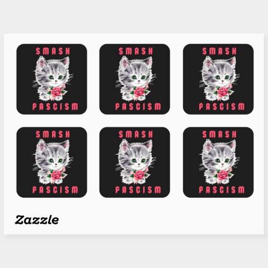 かわいい子猫たち – スマッシュファシズム スクエアシール (シート)
