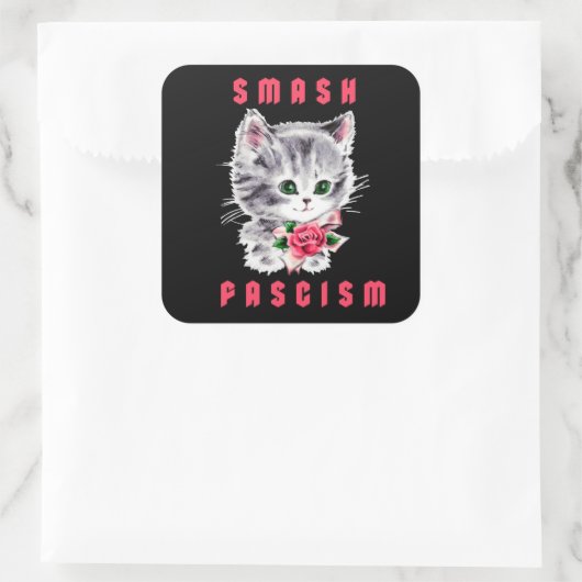 かわいい子猫たち – スマッシュファシズム スクエアシール (バッグ)