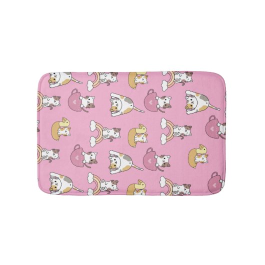 かわいい子猫たち バスマット (正面)