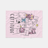 かわいい子猫たち |猫好きギフト フリースブランケット (正面(横))
