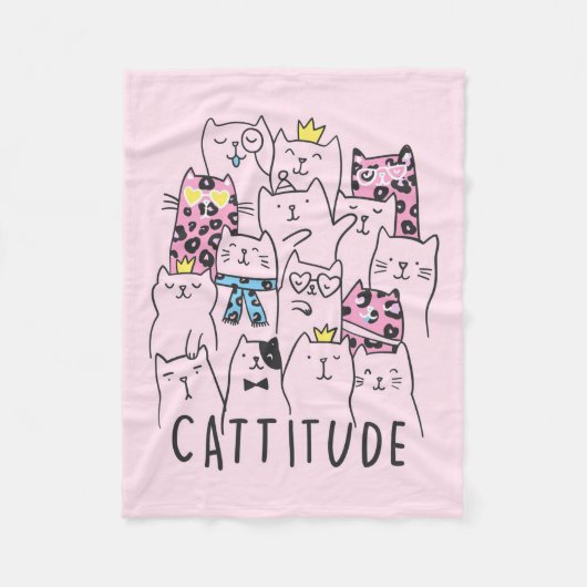 かわいい子猫たち |猫好きギフト フリースブランケット (正面)